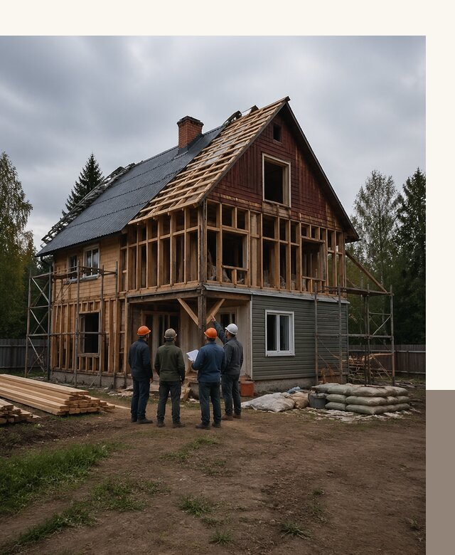 Реконструкция дачного дома в Гукове под ключ с проектом